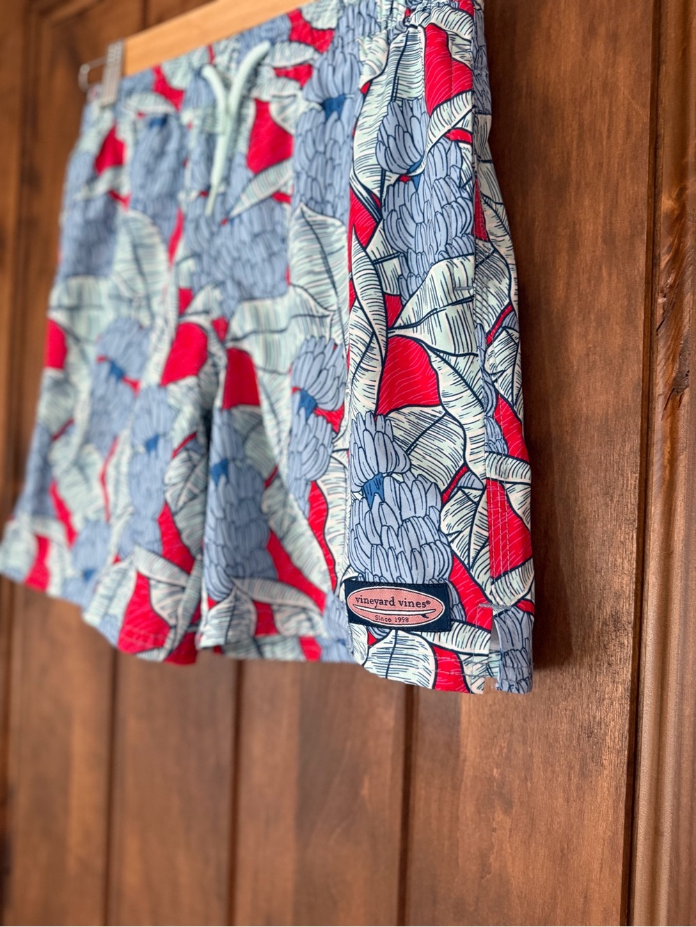 Vineyard Vines Chappy Swim Trunks | Boys Small | Tropical Print Swim Shorts